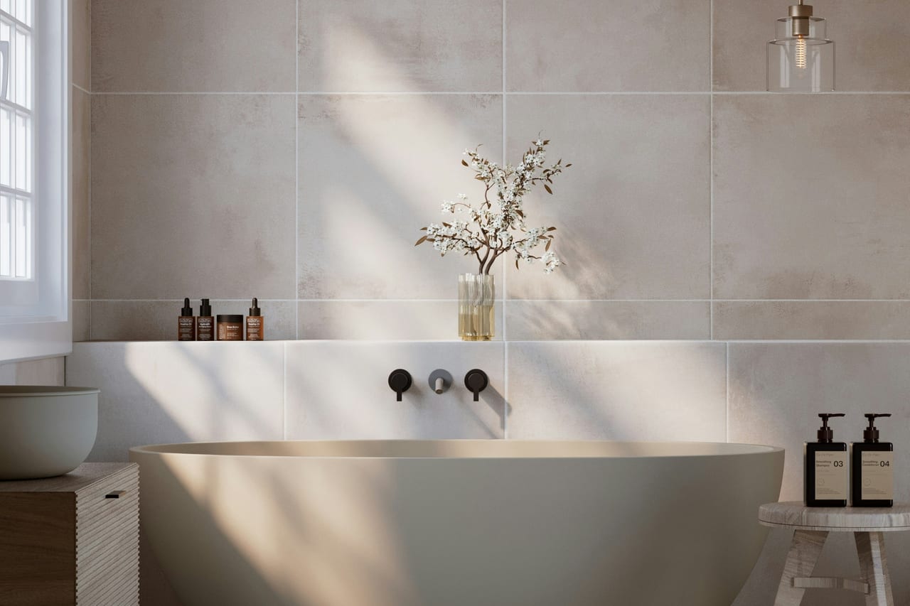 Light reference — daylight on a pale wall. Independent licensed reference.